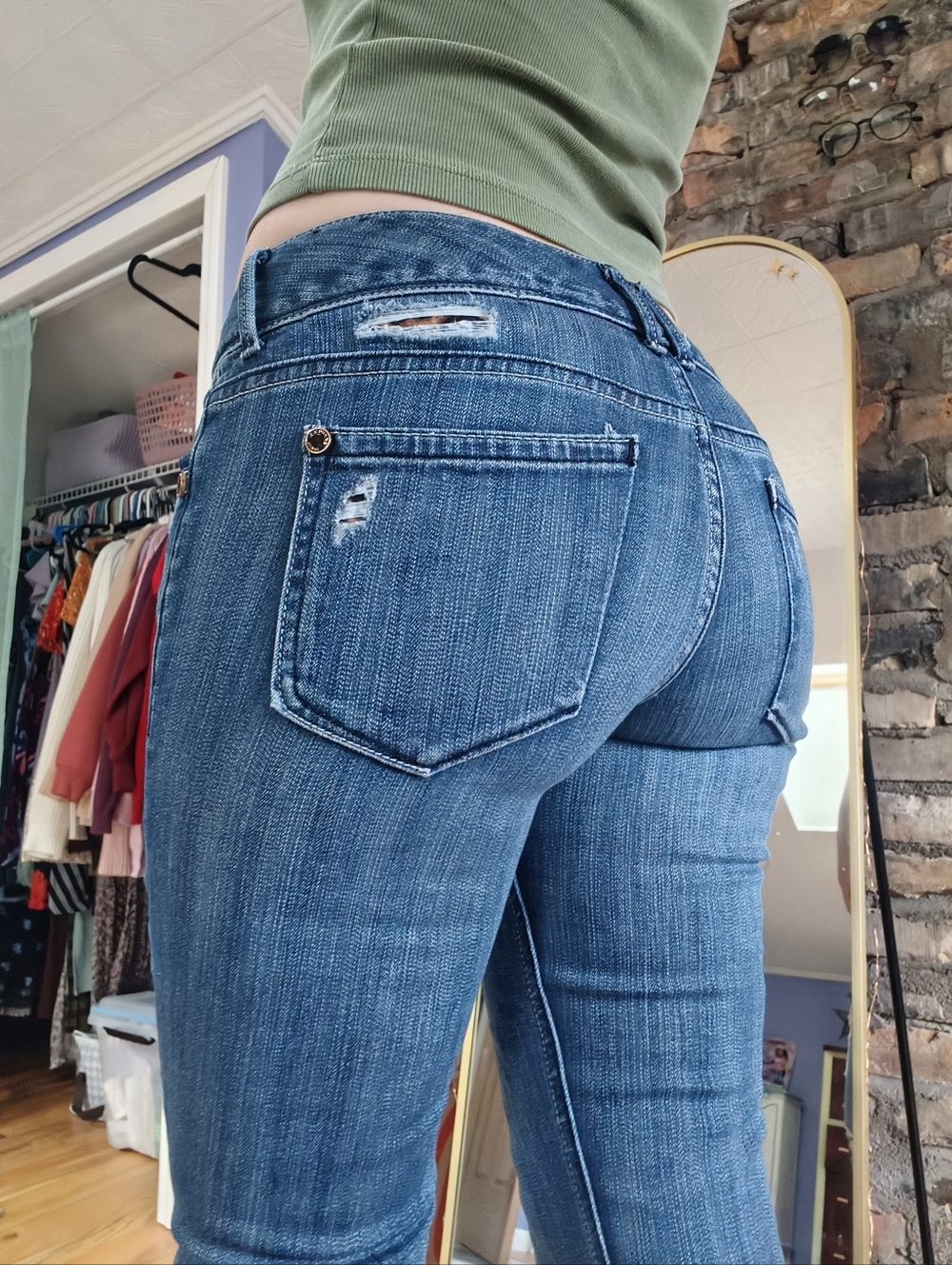 Express Low Rise Bootcut Jeans